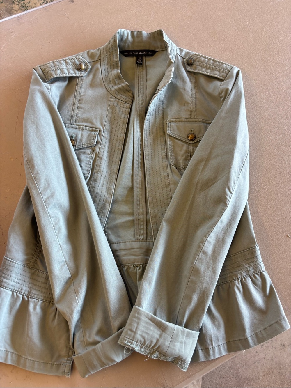 White House Black Market Olive Utility Jacket